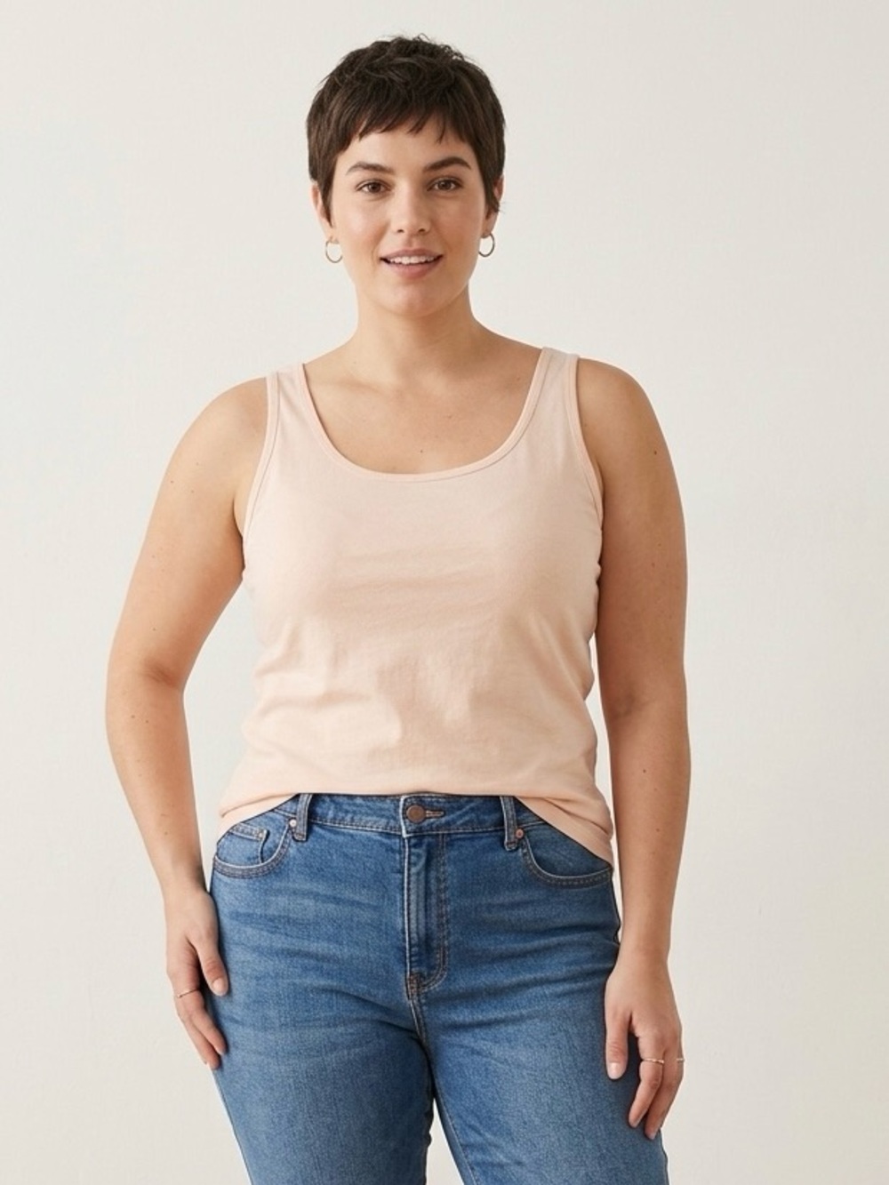 Primark Women's Scoop Neck Tank Top - Peach